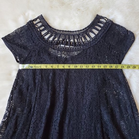 Free People RARE Holy Mountain Crochet Mini Dress Size Small EUC - Picture 15 of 16